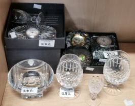 Collection of Waterford Crystal and cut glass items