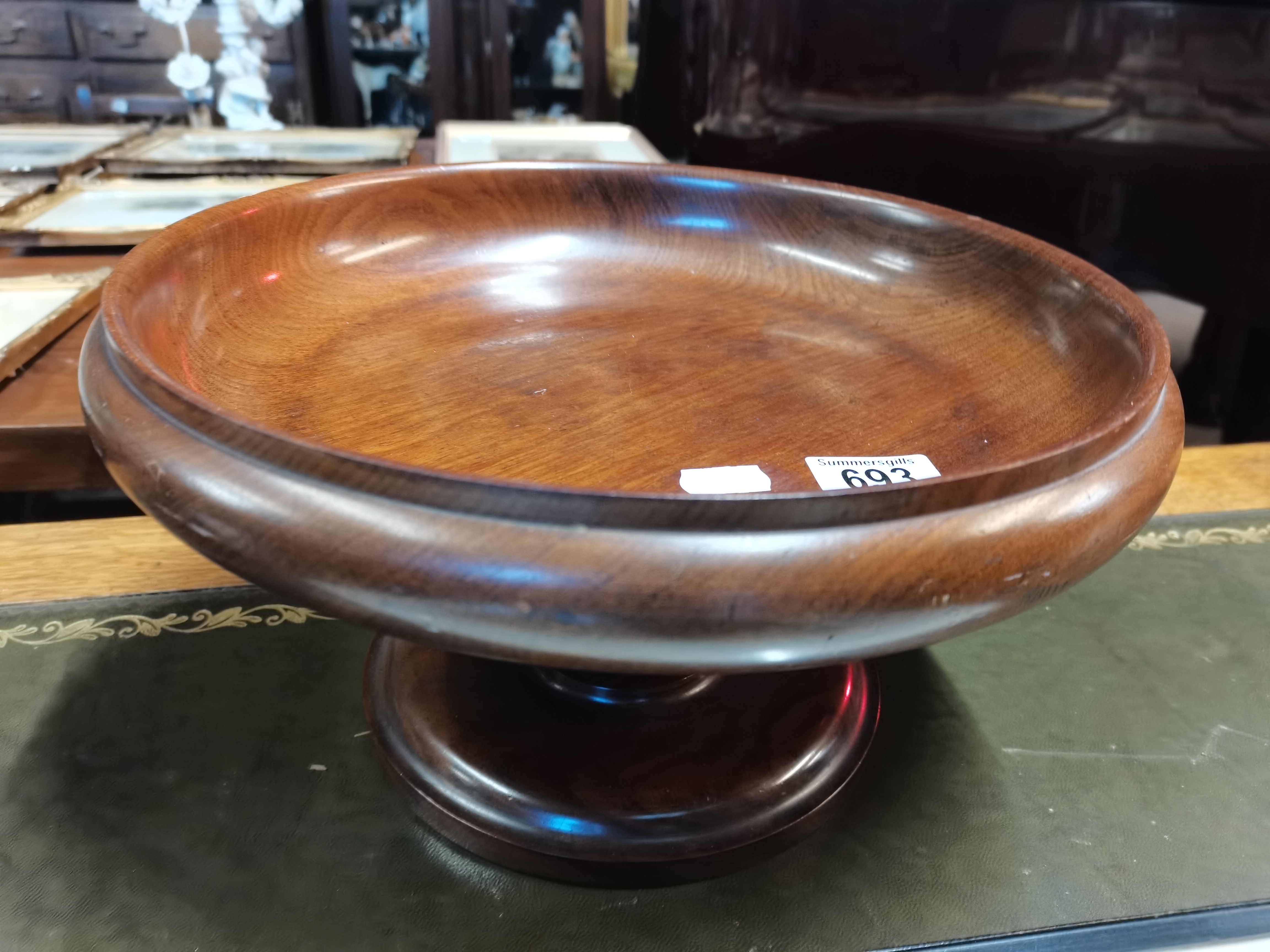 A fruitwood turned bowl 30cm