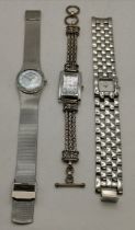 Three lady's bracelet wristwatches