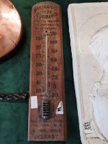 'The Patriotic 1824 Assurance, Belfast' wooden advertising wall thermometer