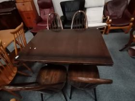 Extendable Ercol Dining table and 4 chairs