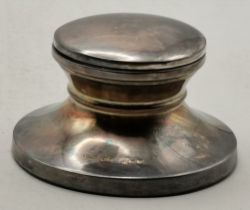 An Elizabeth II silver capstan inkwell