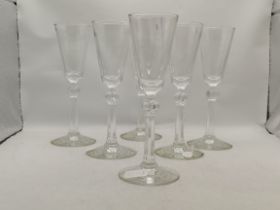 Antique Balustroid wine glasses x6