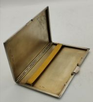 A George VI silver cigarette case