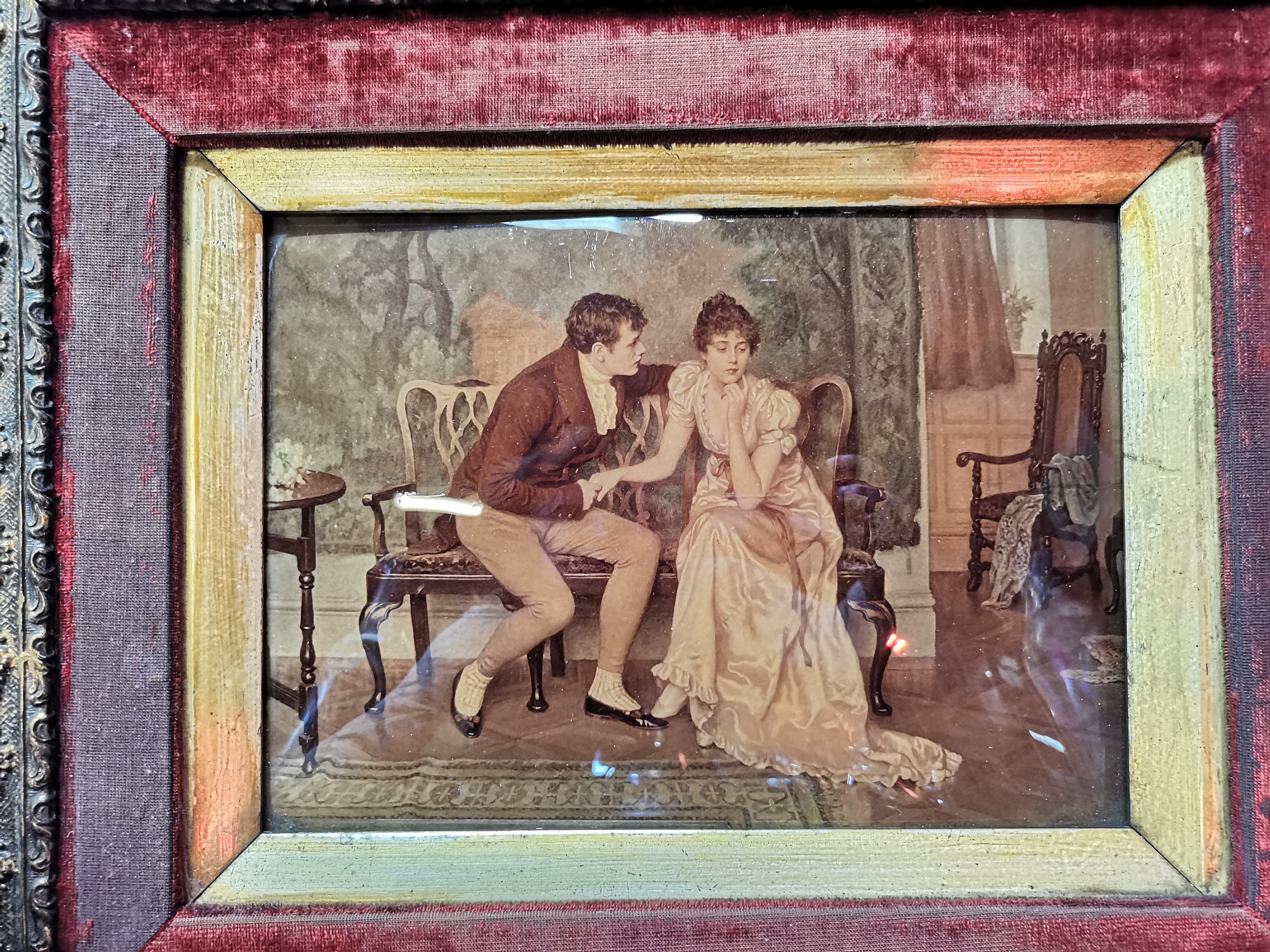 A crystoleum panel portrait of The Proposal