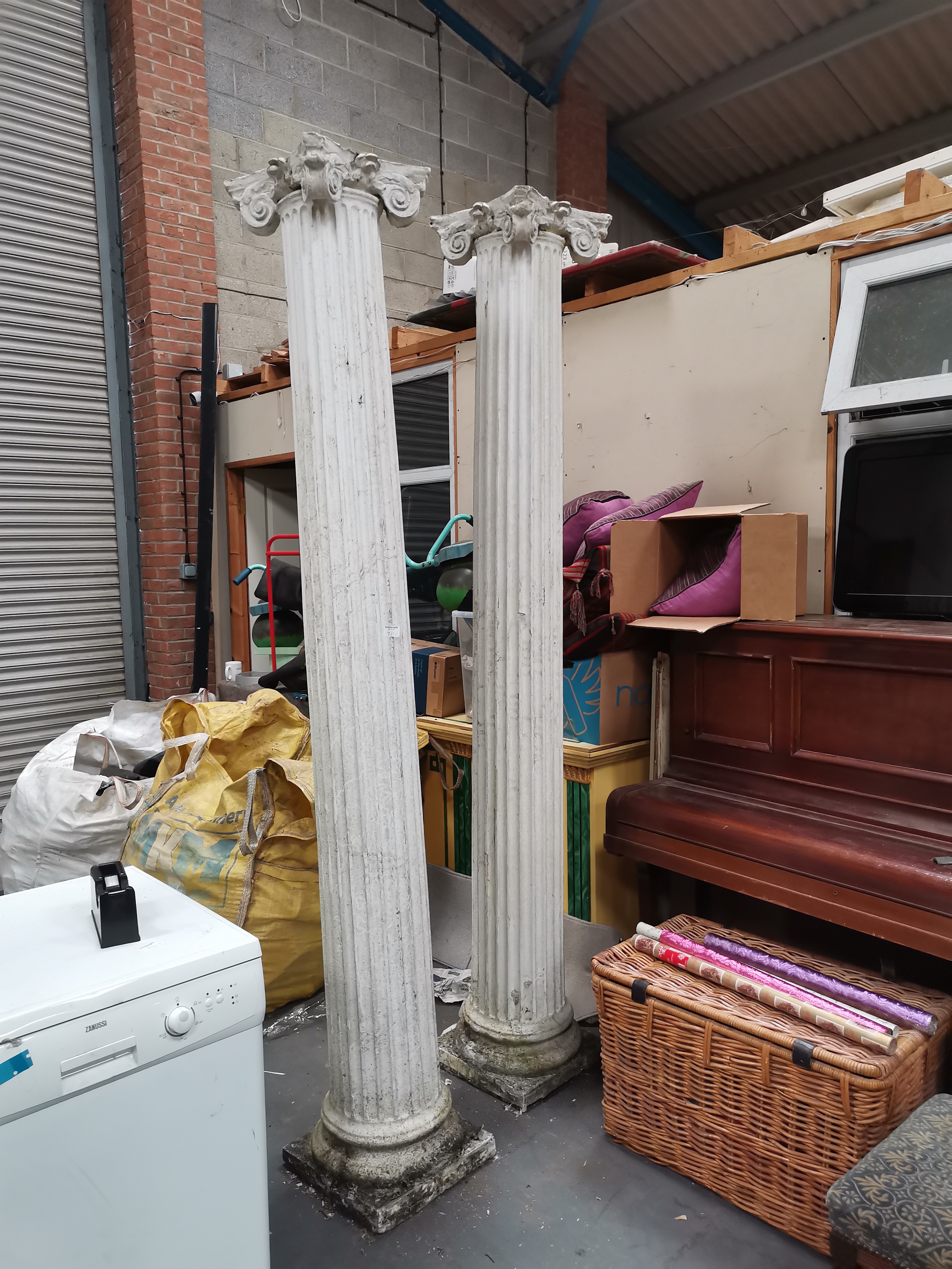 A pair of 8ft Corinthian columns