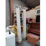 A pair of 8ft Corinthian columns