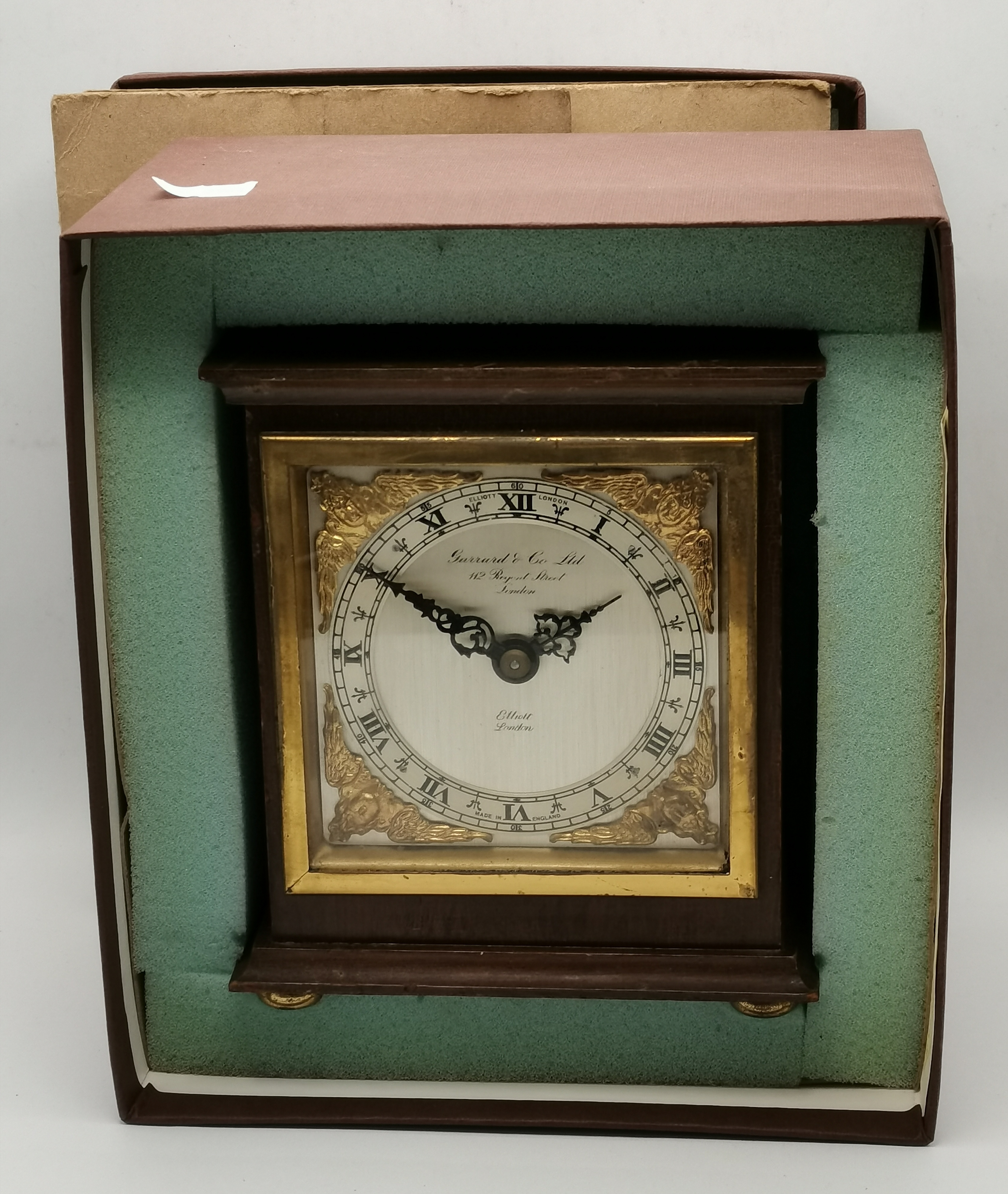 A Garrard & Co Ltd mantel clock by Elliott, London