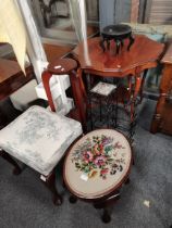 A collection of assorted furniture