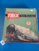 TRIX Twin railway tank loco and track with original instruction booklet and box