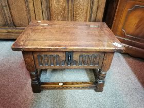 A TITCHMARSH AND GOODWIN solid oak low storage cup