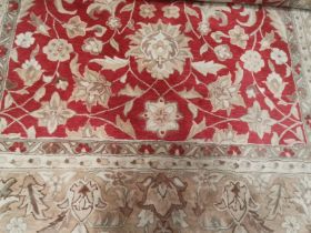 Large red and cream rug