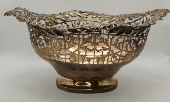 A Victorian pierced silver basket