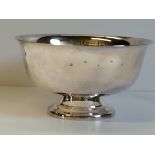 An Elizabeth II large silver pedestal bowl