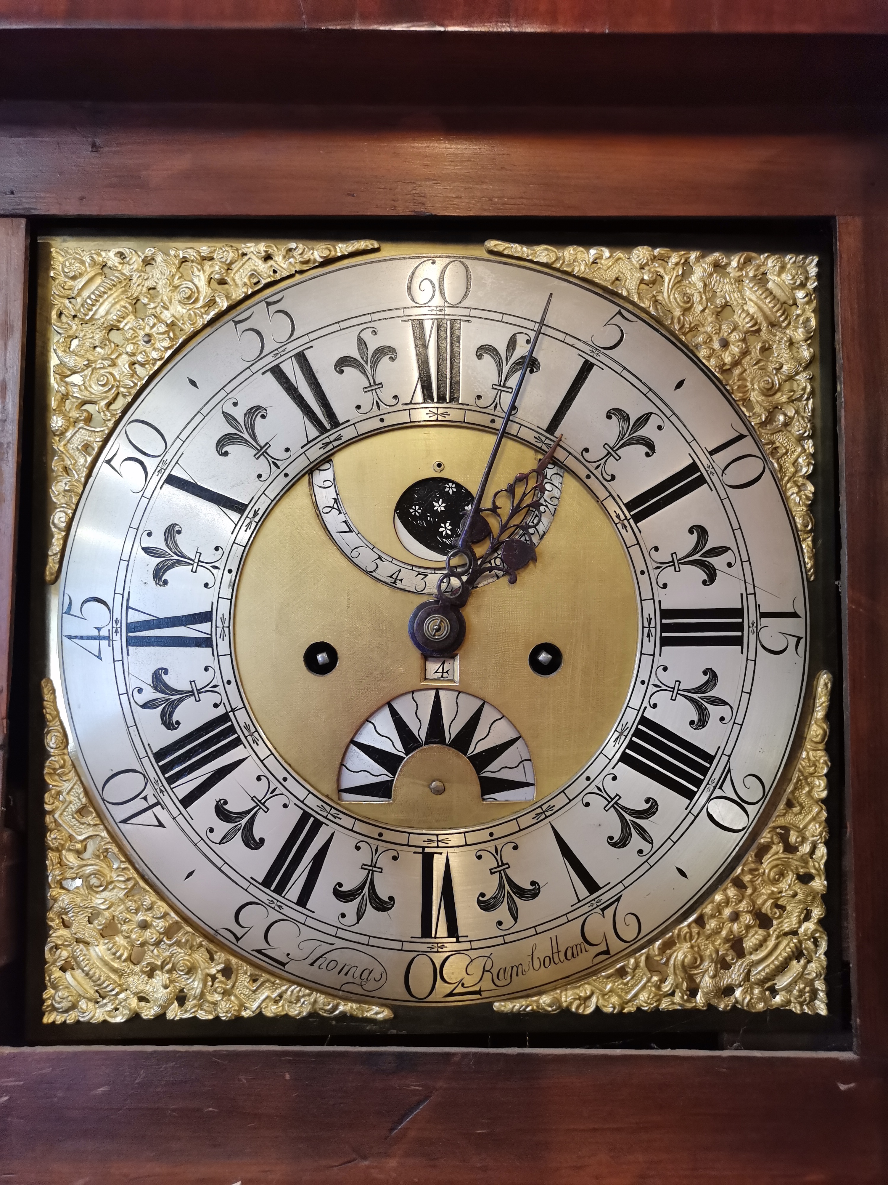 An 8 day oak and mahogany cased long cased clock by - Image 2 of 3