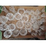 Box of over 30 Waterford Crystal glasses