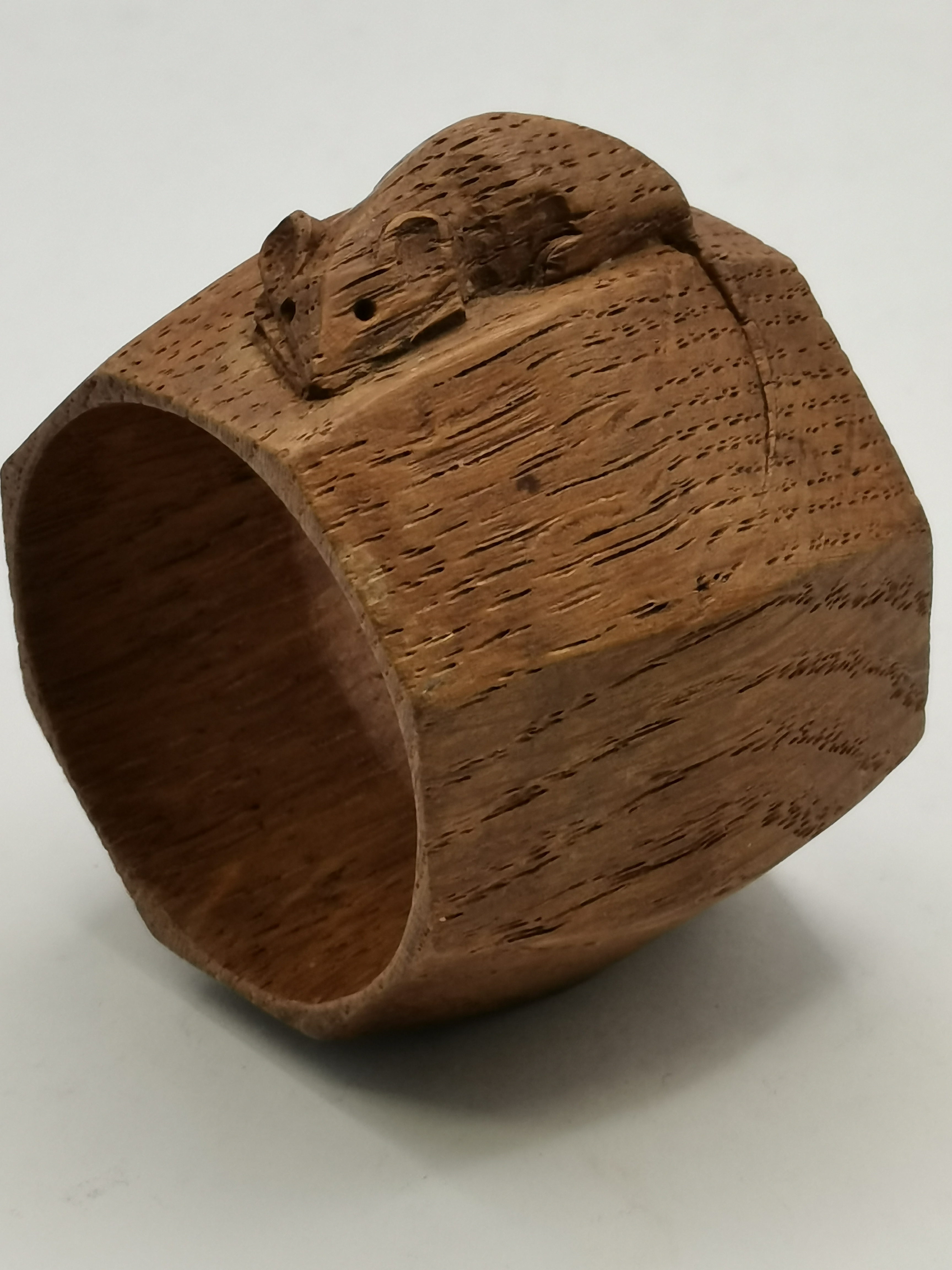 Robert Thompson, a pair of Mouseman oak napkin rings - Image 5 of 5