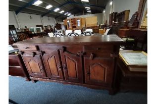 Large Antique French reclaimed Oak Farmhouse sideboard