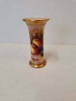 A Royal Worcester small trumpet vase by Edward Townsend