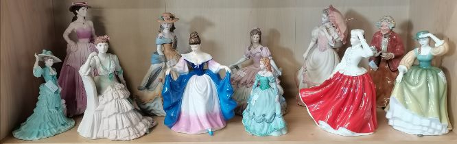 A collection of Royal Doulton figures plus others