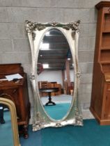 Large Gilt Framed wall mirror with ornate decoration