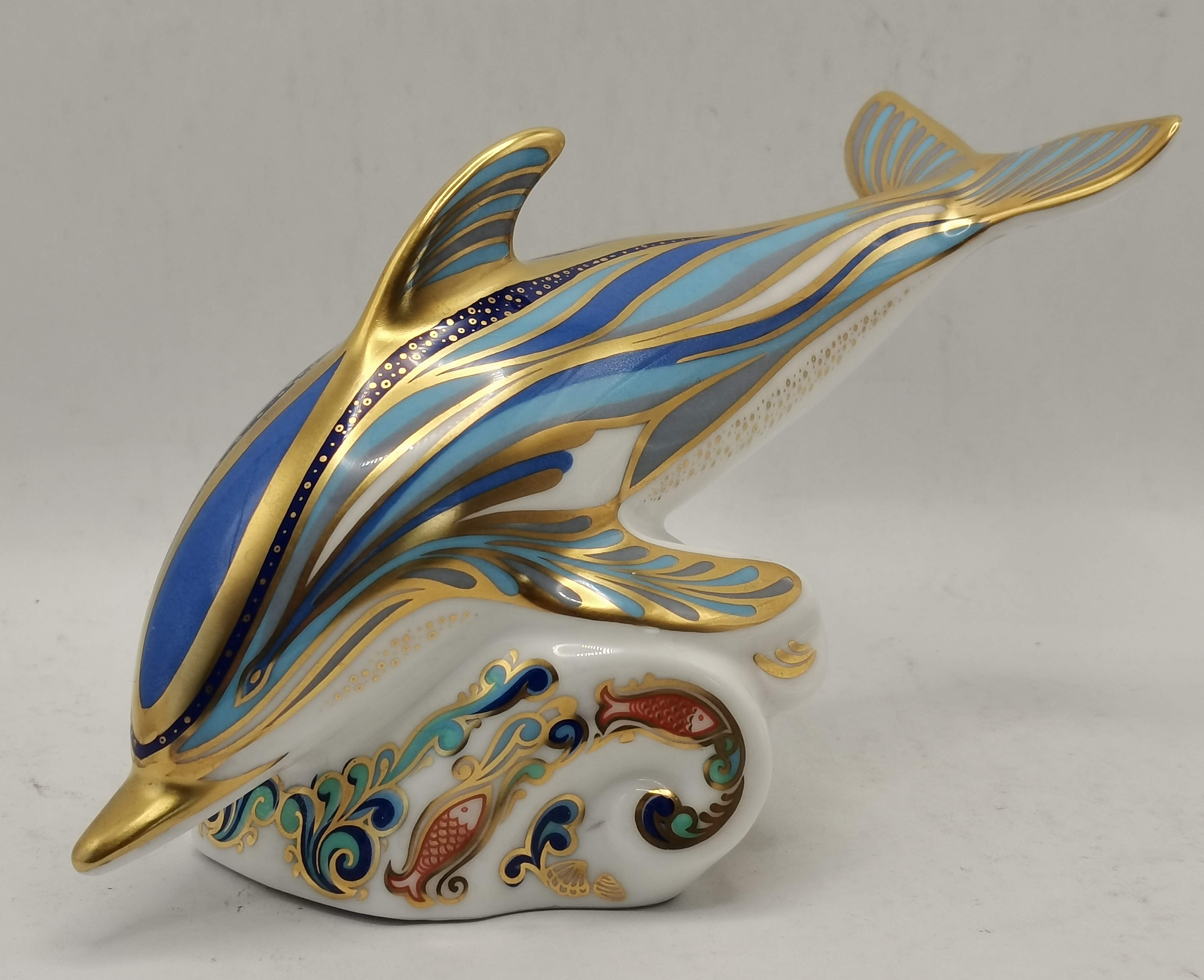 Royal Crown Derby Striped Dolphin Paperweight, is a Limited Edition - Image 2 of 3