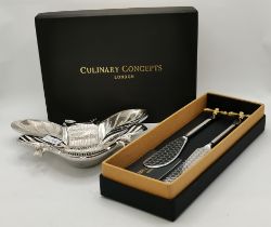 A group of silver-plated Bee table items by Culinary Concepts