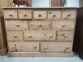 Antique Pine Merchants chest with 12 drawers