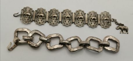 A Danish mid-Century white-metal link bracelet, Eric Dennung for Buch & Deichmann
