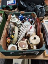 1 Box Misc ceramics and silver plated items