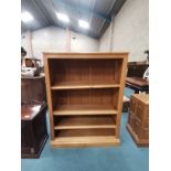 Carthouse Furniture Yorkshire Oak bookcase with panelled sides