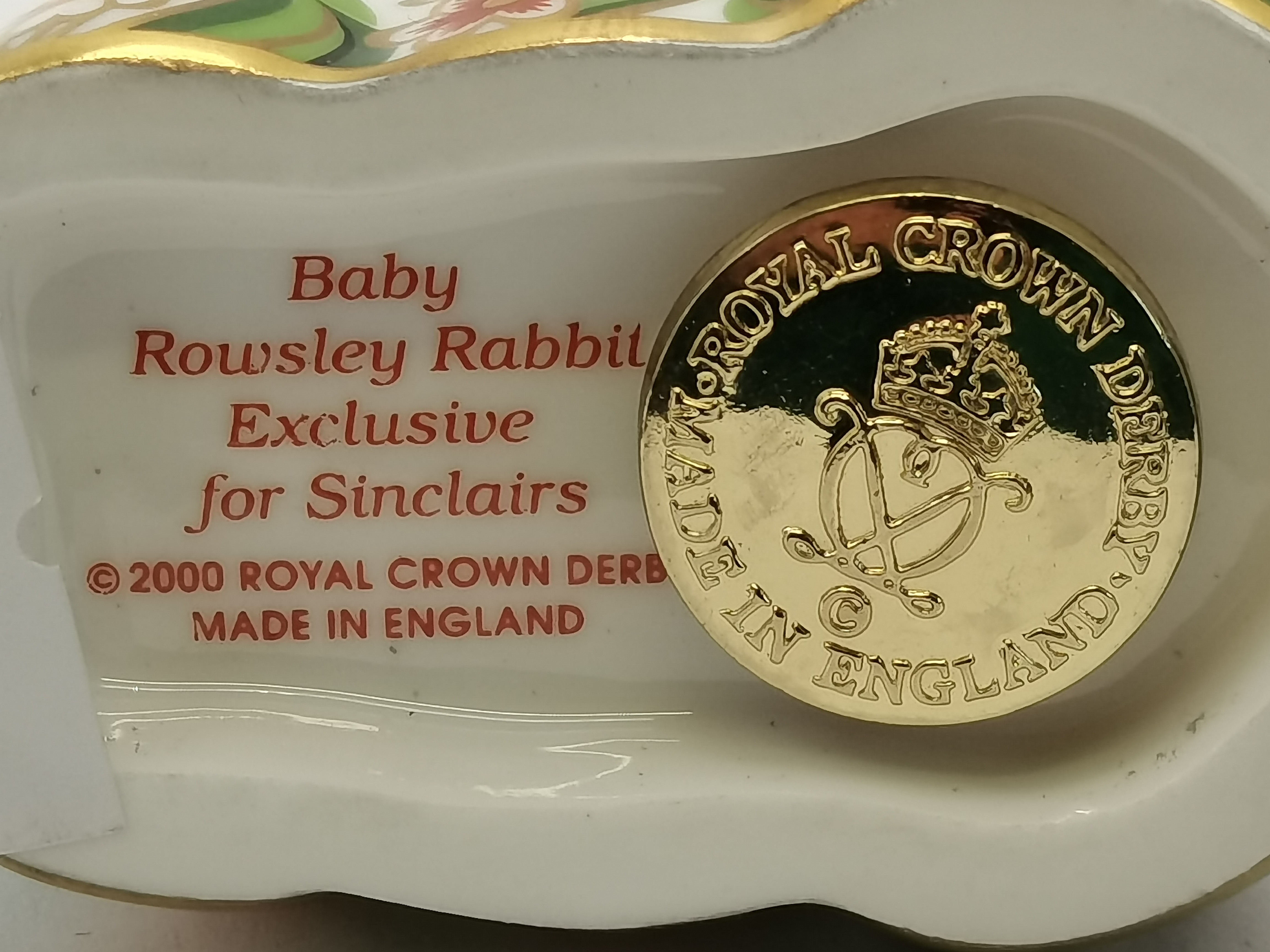 Royal Crown Derby Baby Rowsley Rabbit and Siamese Cat - Image 3 of 5