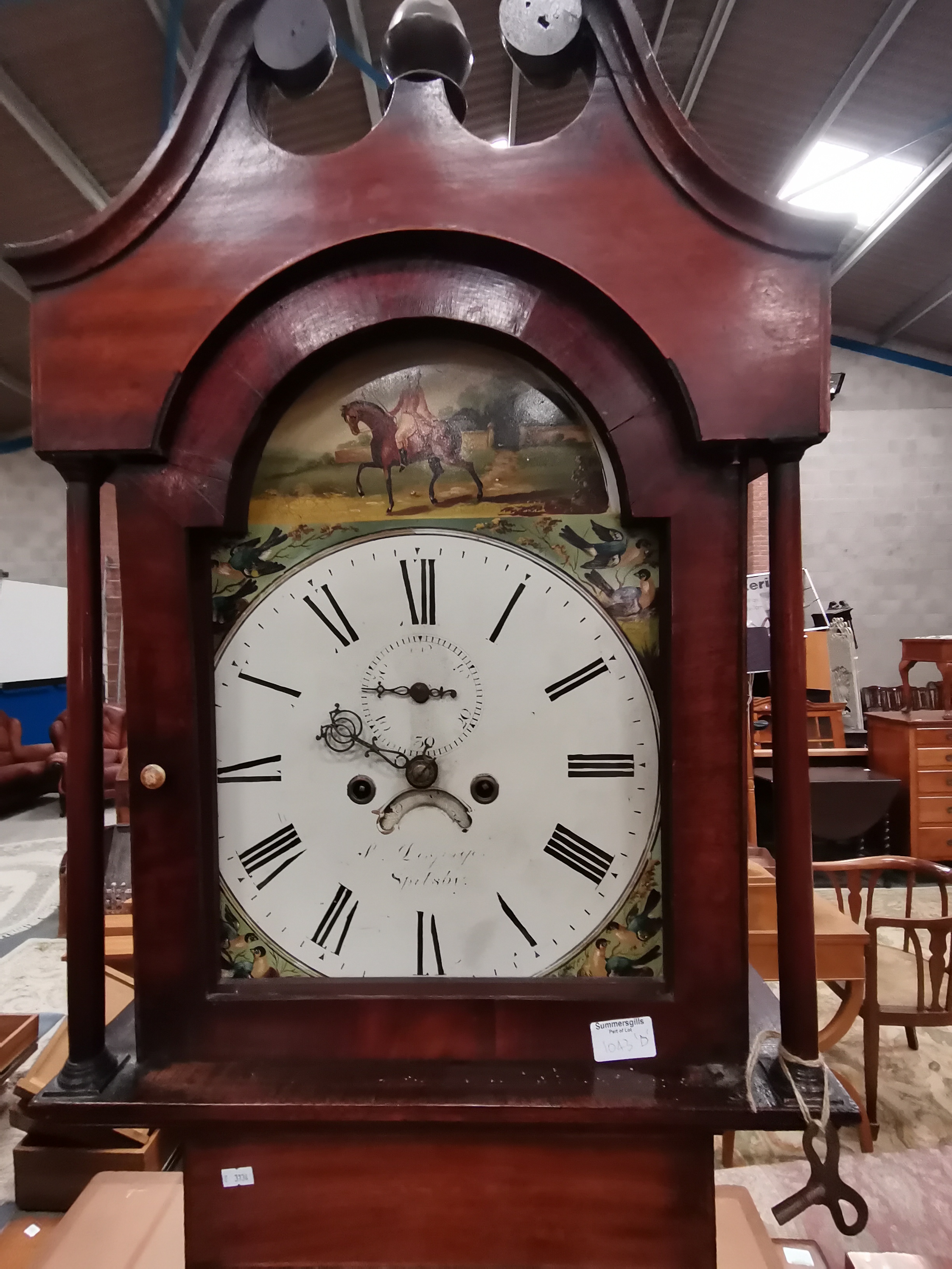An 8 day oak long case clock made in Silsby Lincoln - Image 2 of 2