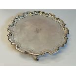 A George VI large silver salver