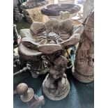 x2 stone garden birdbaths