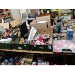 4 x boxes of tools, woodworking kit, chess set, vintage Union Flag, Dremel Workstation etc