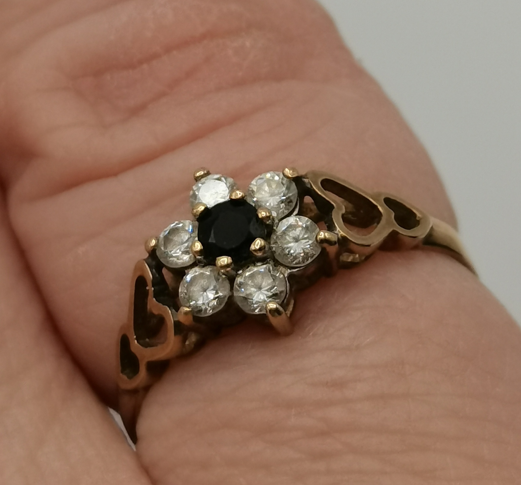 A 9 carat gold cluster ring, and another ring - Image 8 of 8