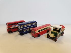 x3 vintage model buses plus Models of yesteryear BP truck