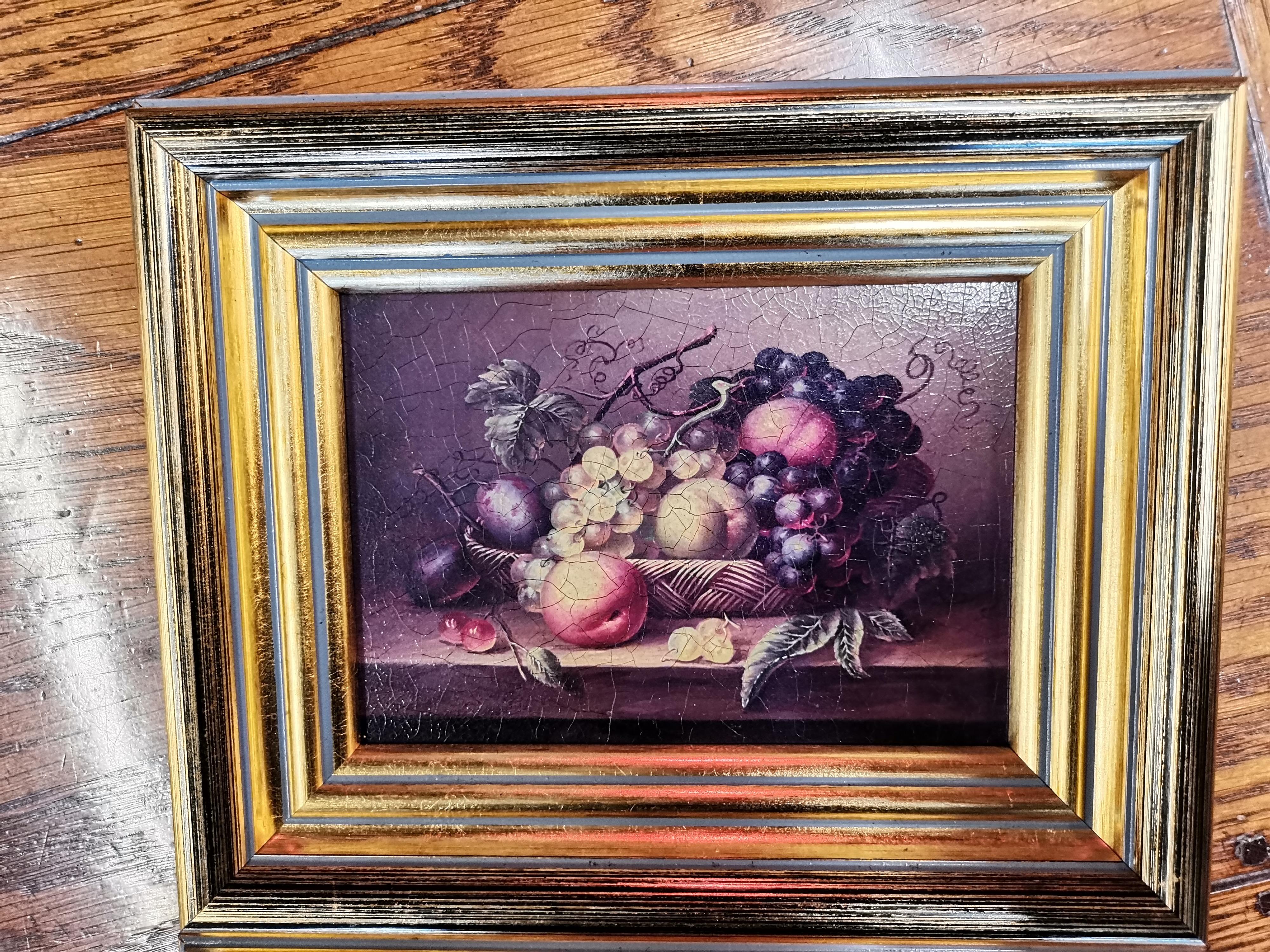 A pair of 20th Century oleographs, Still lifes of fruit - Image 2 of 3