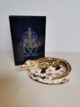 Royal Crown Derby Crocodile Paperweight, a Gold Signature Edition