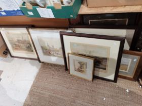 A collection of early watercolours of hunting and racing pictures