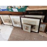 A collection of early watercolours of hunting and racing pictures