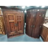 x2 Antique Corner wall cupboard