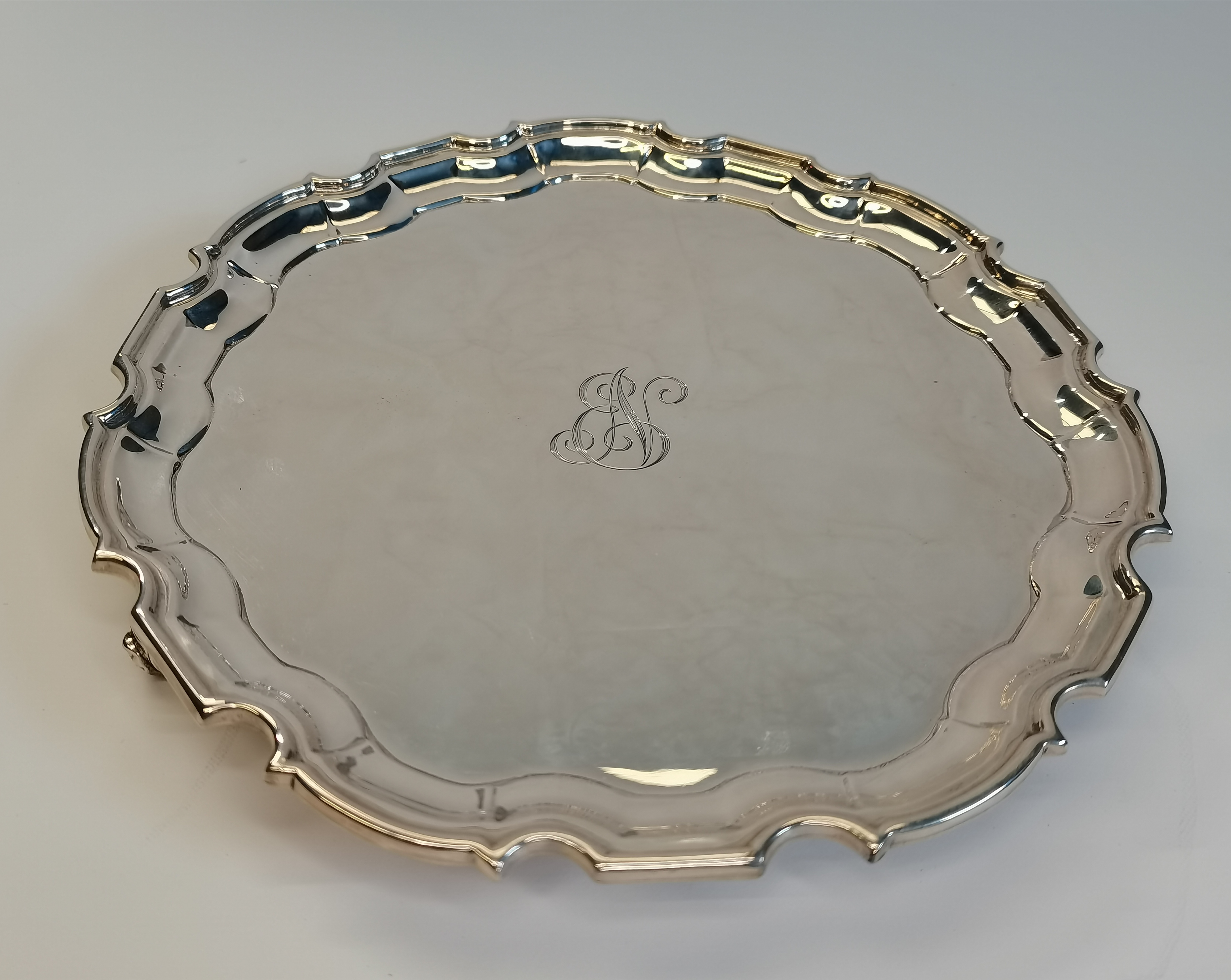 A George VI silver waiter