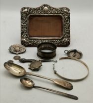A mixed group of assorted silver, Victorian and later