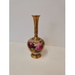 A Royal Worcester narrow necked baluster stem vase