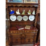 A TITCHMARSH AND GOODWIN solid oak Welsh dresser and rack