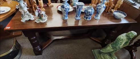 A excellent Titchmarsh and Goodwin solid oak refectory dining table