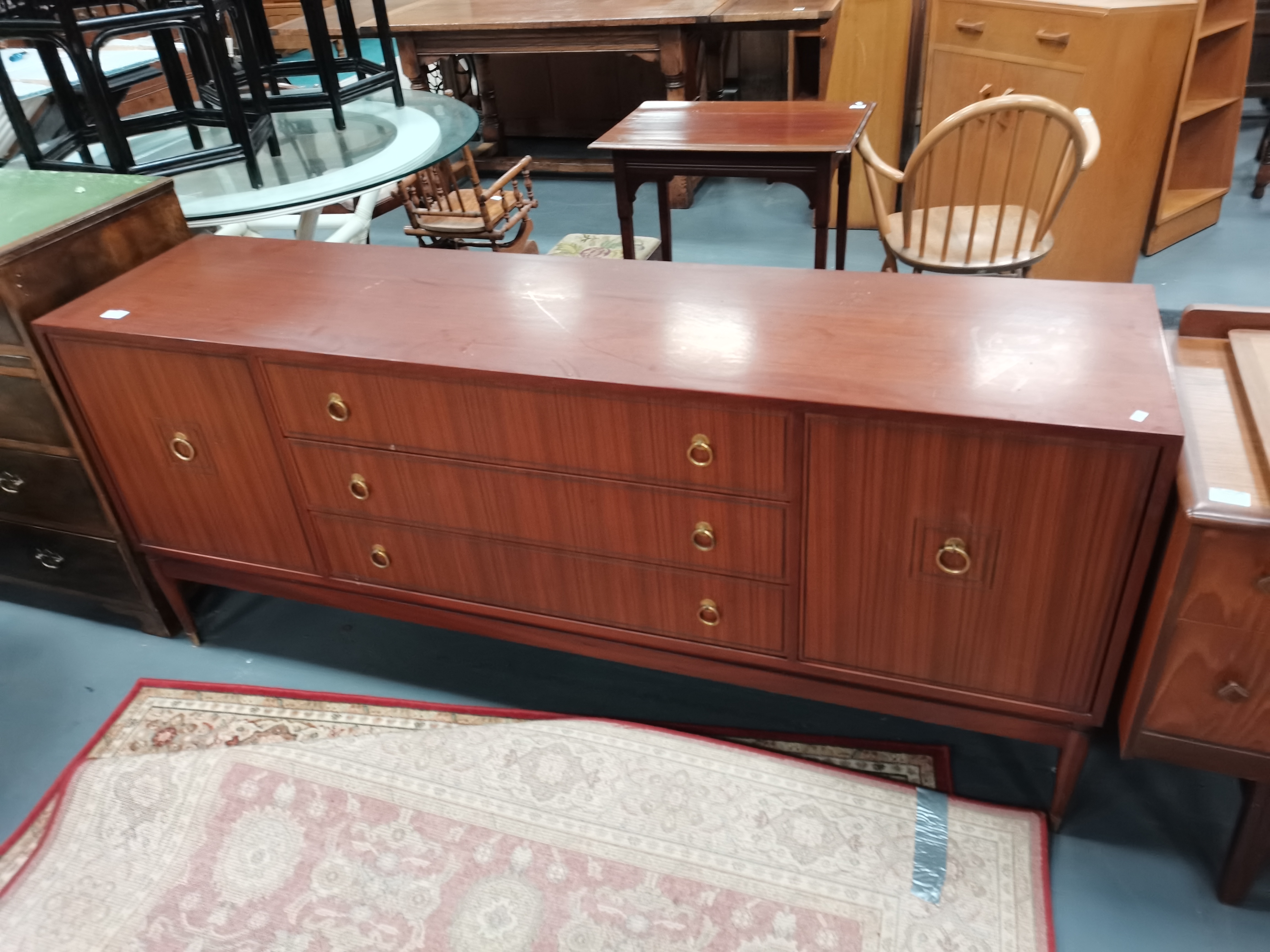 A retro teak sideboard