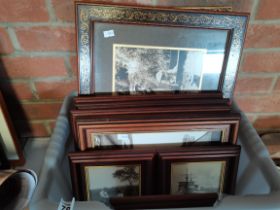 A quantity of framed black and white photographs by Victorian photographer Frank Meadow Sutcliffe